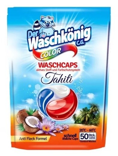 Der Waschkönig Gelové kapsle na praní COLOR Tahiti 50 kusů
