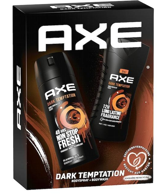 GIFT SET AXE Dark Temptation Deodorant 150 ml + Sprchový gel 250 ml