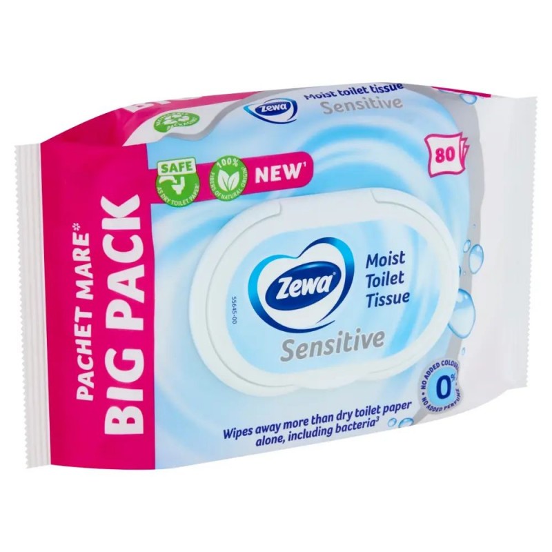 Zewa vlhčený toaletní papír Sensitive 80 kusů