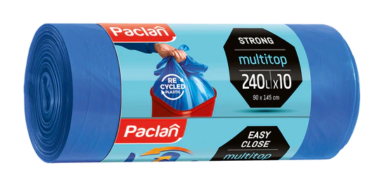 Paclan pytle na odpad MULTITOP pevné 4 zavazovací rohy 240L 10 kusů