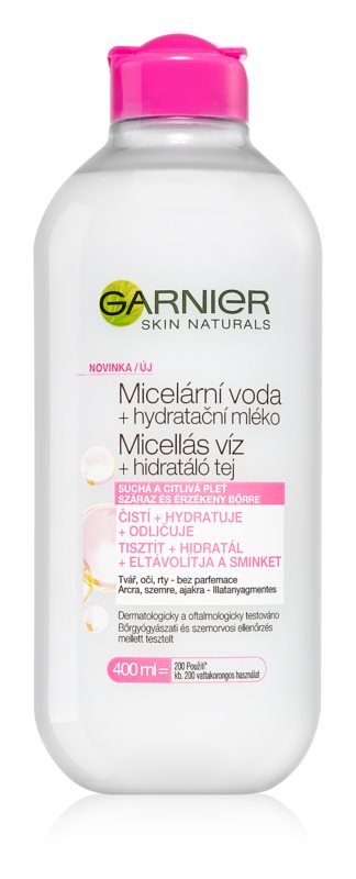 Garnier Skin Naturals micelární voda s hydratačním mlékem 400 ml