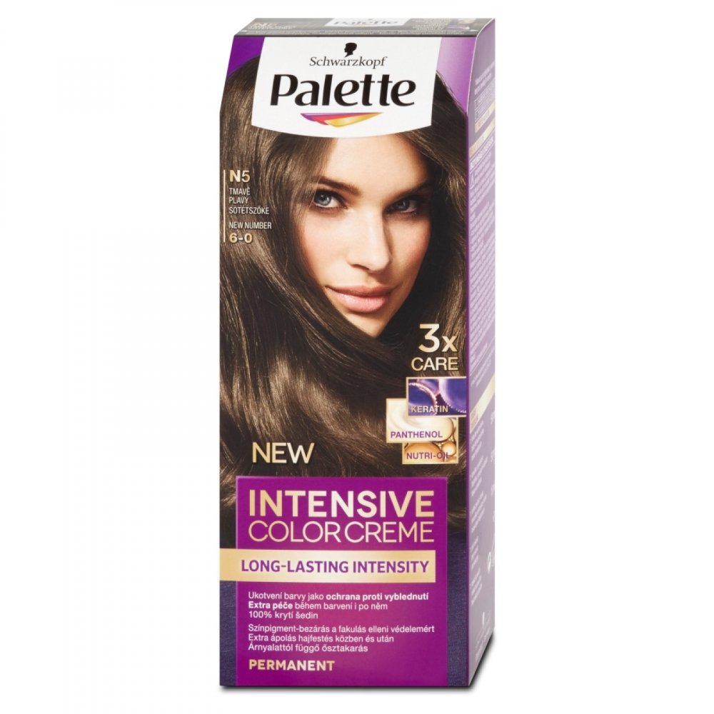 Palette Intensive color creme barva na vlasy odstín N5 6-0 tmavě plavá