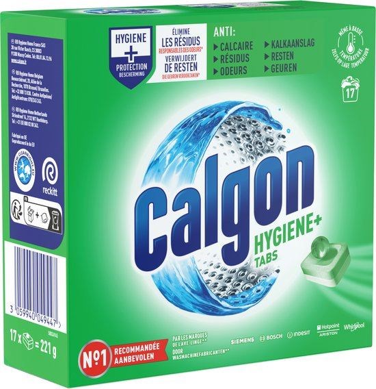 Calgon PowerBall Hygiene+ Tabs 3v1 Odvápňovací tablety do pračky 17 kusů