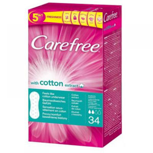 Carefree Cotton slipové vložky 34 kusů
