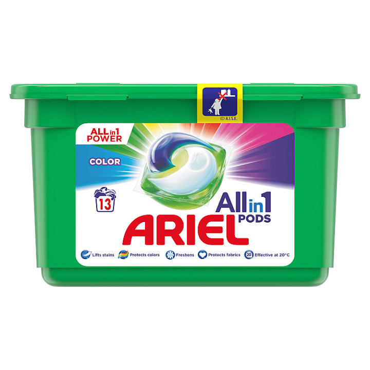 Ariel Allin1 Pods + Lenor Color gelové kapsle na praní 13 kusů